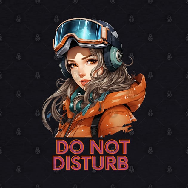Do Not Disturb Snowboard Girl by MaystarUniverse